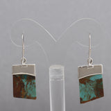 Natural Boulder Turquoise Silver Earrings