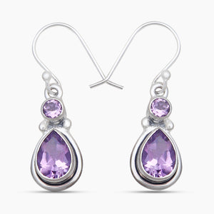 Amethyst Silver Earrings