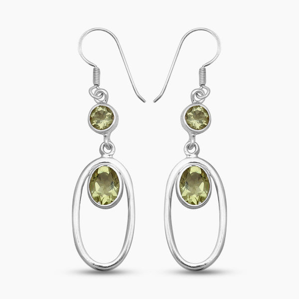 Lemon Topaz Silver Earring
