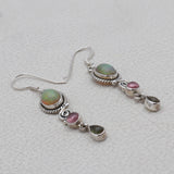 Ethiopian Opal Silver Earrings