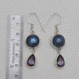 Mabe Pearl Silver Earrings