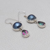 Mabe Pearl Silver Earrings