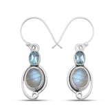 925 Starling Silver Larimar Earring