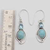 925 Starling Silver Larimar Earring