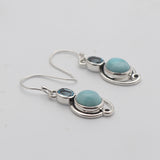 925 Starling Silver Larimar Earring