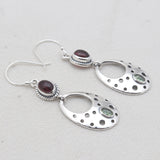 Natural Tourmaline Silver Earrings