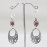 Natural Tourmaline Silver Earrings