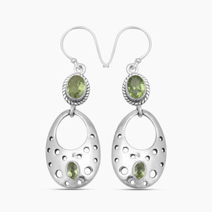 Peridot Silver Earrings
