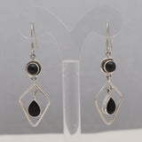 Black Star Silver Earrings