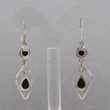 Black Star Silver Earrings