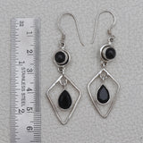 Black Star Silver Earrings