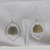 Natural Multi Sapphire Silver Earrings