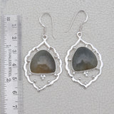 Natural Multi Sapphire Silver Earrings