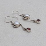 South Sea Pearl Silver Earrings