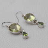 Lemon Topaz Silver Earring