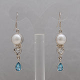 Natural Pearl  Silver Earrings