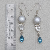 Natural Pearl  Silver Earrings