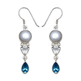 Natural Pearl  Silver Earrings