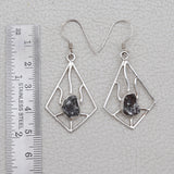 Meteorite Silver Earrings