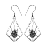 Meteorite Silver Earrings