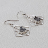 Meteorite Silver Earrings