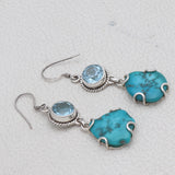 Arizona Turquoise Silver Earrings