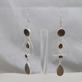 Nature Sapphire Silver Earrings