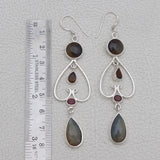 Nature Sapphire Silver Earrings