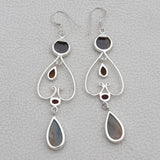 Nature Sapphire Silver Earrings