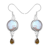 South Sea Pearl Silver Earrings