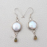 South Sea Pearl Silver Earrings