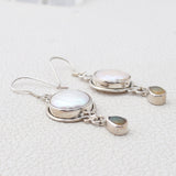 South Sea Pearl Silver Earrings