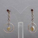 Natural Ethiopian Opal Silver Earrings