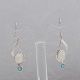 Rainbow Moonstone  Silver Earrings