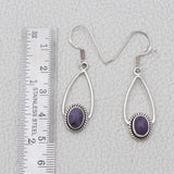 Charoite Silver Earrings