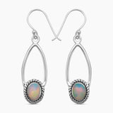 Natural Ethiopian Opal  Silver Earrings