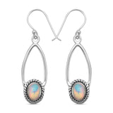 Natural Ethiopian Opal  Silver Earrings