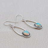 Natural Ethiopian Opal  Silver Earrings