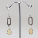Ethiopian Opal Silver Drop Earrings