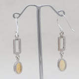 Ethiopian Opal Silver Drop Earrings
