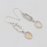 Ethiopian Opal Silver Drop Earrings