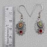 Ethiopian Opal Silver Earrings