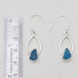 925 Sterling Silver Malachite Fiber Earrings