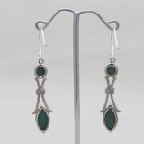 Black Onyx Silver Designer Earrings