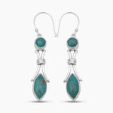 Black Onyx Silver Designer Earrings