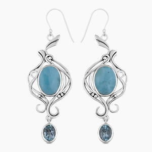 925 Sterling Silver Larimar Jewelry Sets