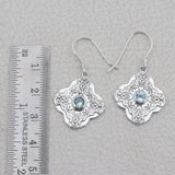 Blue Topaz Silver Earrings