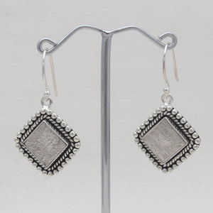 925 Sterling Silver Meteorite Earrings