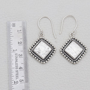 925 Sterling Silver Meteorite Earrings
