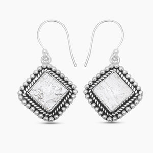 925 Sterling Silver Meteorite Earrings